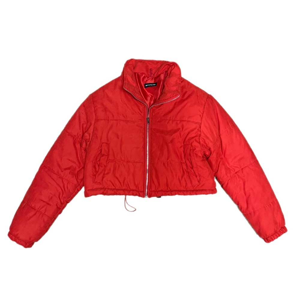 PrettyLittleThing Red Puffer Jacket